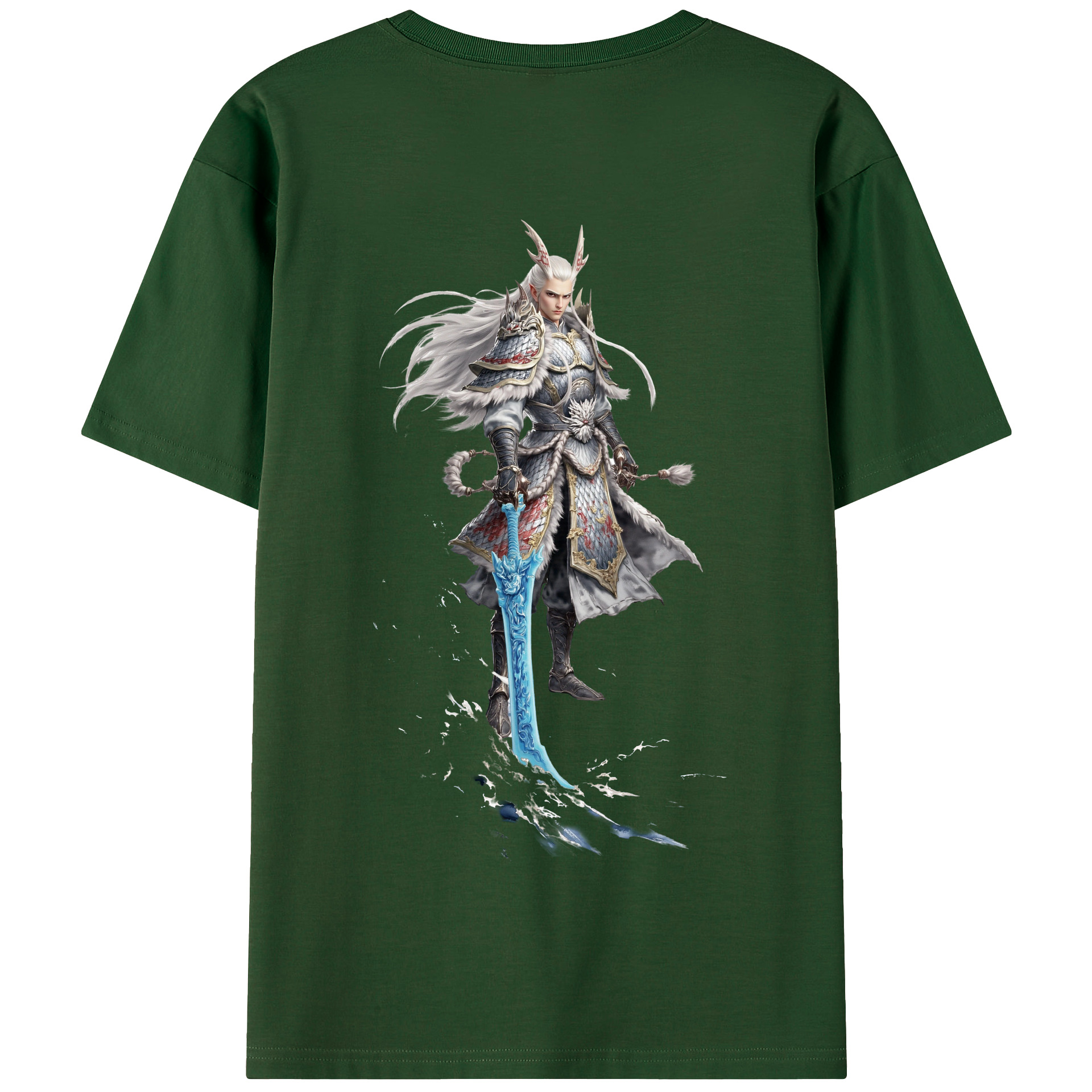 （画像用） Ne Zha 2 ナタ 魔童の大暴れ 綿100％半袖Tシャツ（背面プリント）